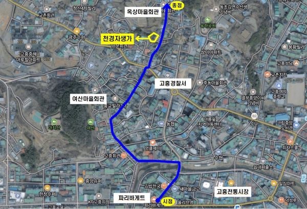 고흥군(군수 공영민)은 고흥 출신이자 한국을 대표하는 화가인 천경자 화백의 탄생 100주년을 기념해 ‘천경자예술길’이라는 명예도로명을 부여했다