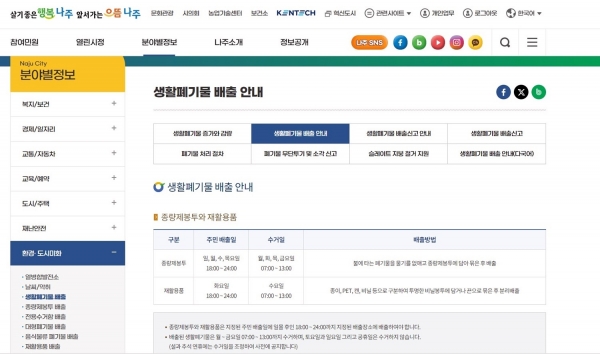 ▲환경도시미화 나주시 누리집 캡처(사진제공=나주시)
