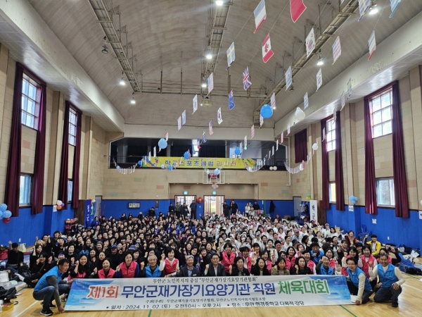 ▲무안군재가장기요양기관 직원 체육대회 모습(사진제공=무안군)