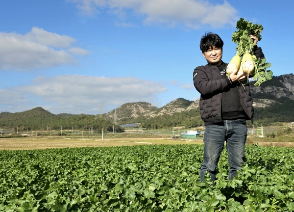 ▲친환경농산물 진도 유기농 무(사진제공=전라남도)