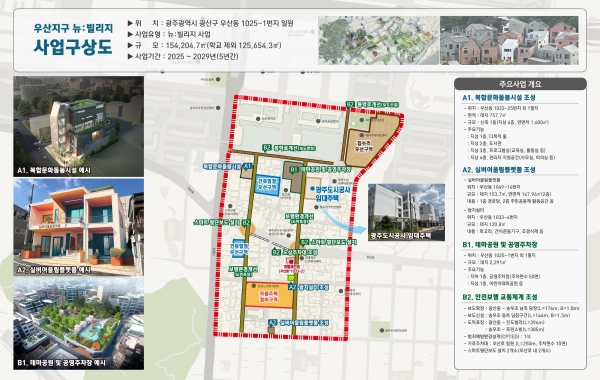 ▲광산구 우산동 뉴빌리지 사업 구상도.(사진제공=광주 광산구)