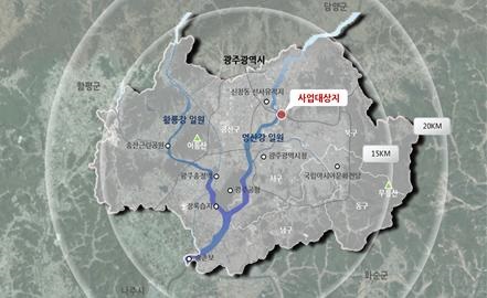 ▲영산강익사이팅존 이미지 사업대상지 위치도(사진제공=광주광역시)