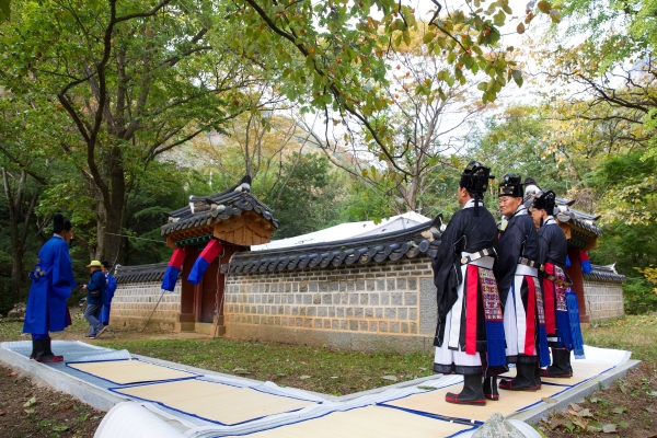 ▲2025년 전남체전 성화 채화지 백암산 국기단(사진제공=장성군)