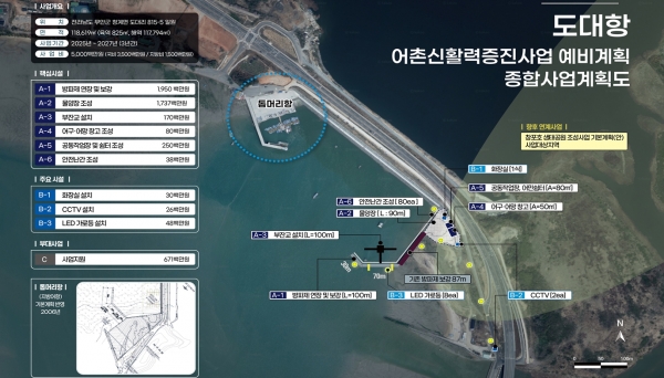 ▲청계 도대항 어촌신활력증진사업 예비 계획도(사진제공=무안군)