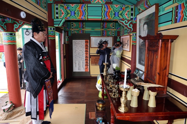 ▲114주기 안중근사 추모제(사진제공=장흥군)
