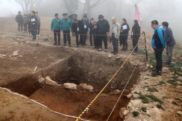 ▲무안 봉대산성 발굴조사 현장보고회 모습(사진제공=무안군)