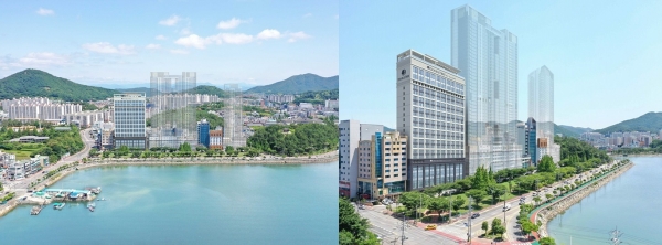 ▲ 힐튼호텔 조감도·투시도