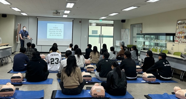 ▲전국생활체육대축전 대비 응급처치 교육 실시(사진제공=목포시)