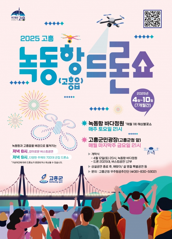 1. 고흥군, 대표 야간 볼거리‘녹동항 드론쇼’ 4월 12일 개막