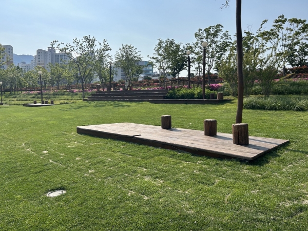 ▲오천그린광장 포지잔디 활용(사진제공=순천시)