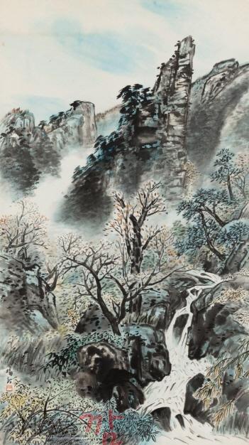 크기변환_청류(淸流). 1984. 수묵담채. 123×69cm.jpg